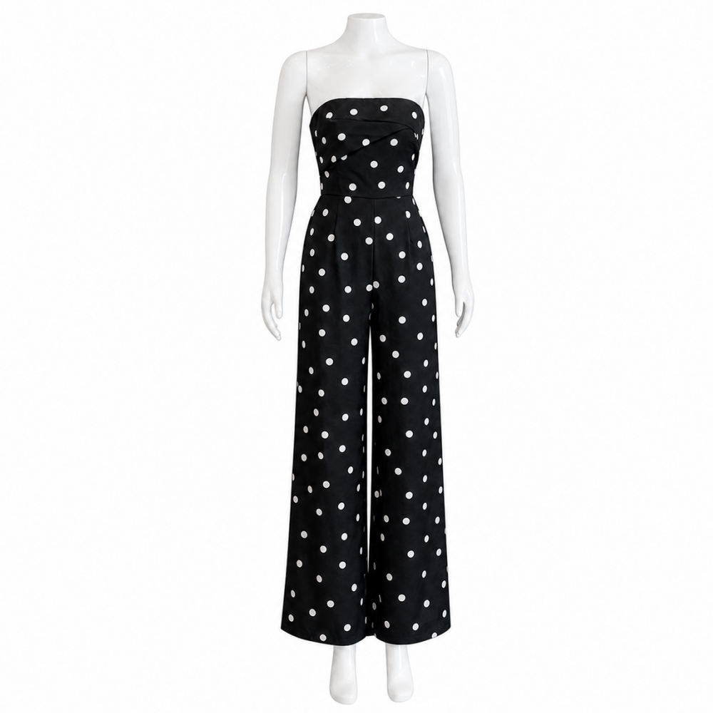 Susie Glass Black Polka Dot Jumpsuit Halloween Costume - The Gentlemen