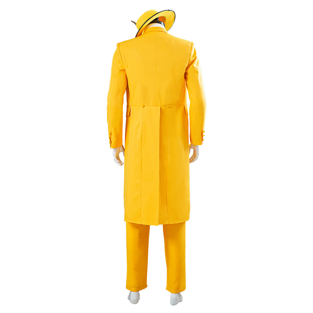 The Mask Jim Carrey Yellow Suit Men Uniform Halloween Costume