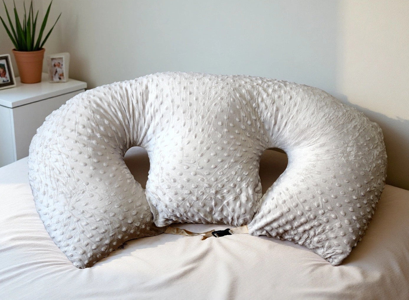 Twin Nursing Pillow – Tandem Feeding Support with Washable Cover, 96x38cm