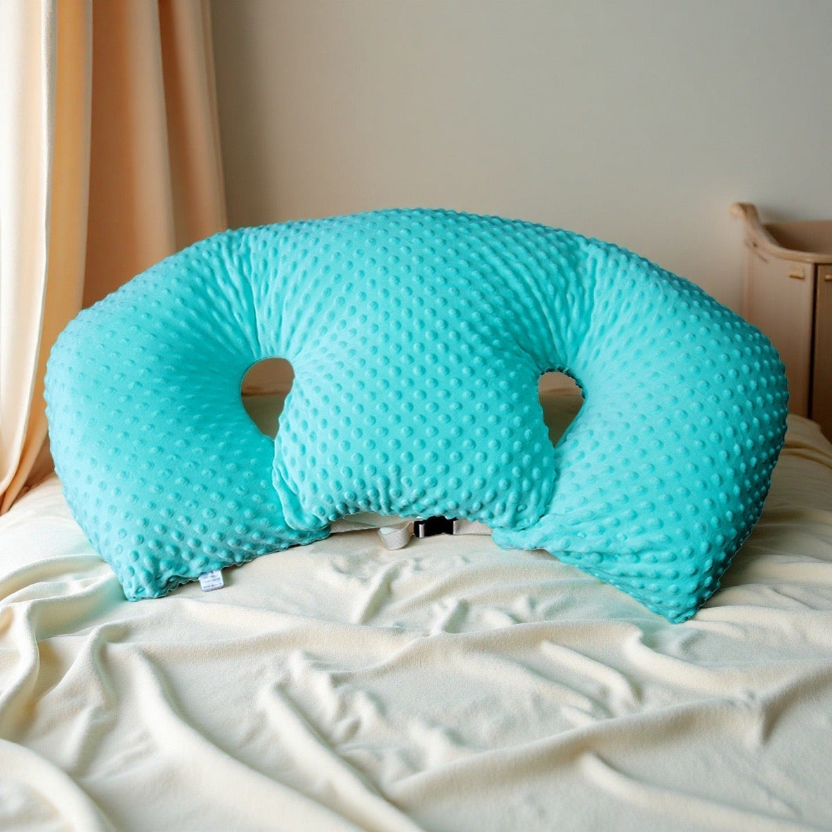 Twin Nursing Pillow – Tandem Feeding Support with Washable Cover, 96x38cm