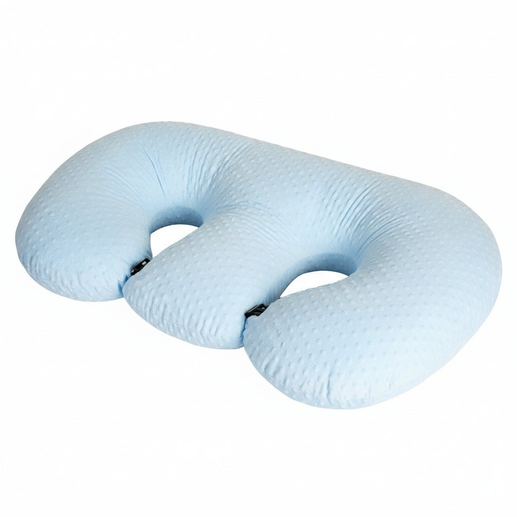 Twin Nursing Pillow – Tandem Feeding Support with Washable Cover, 96x38cm