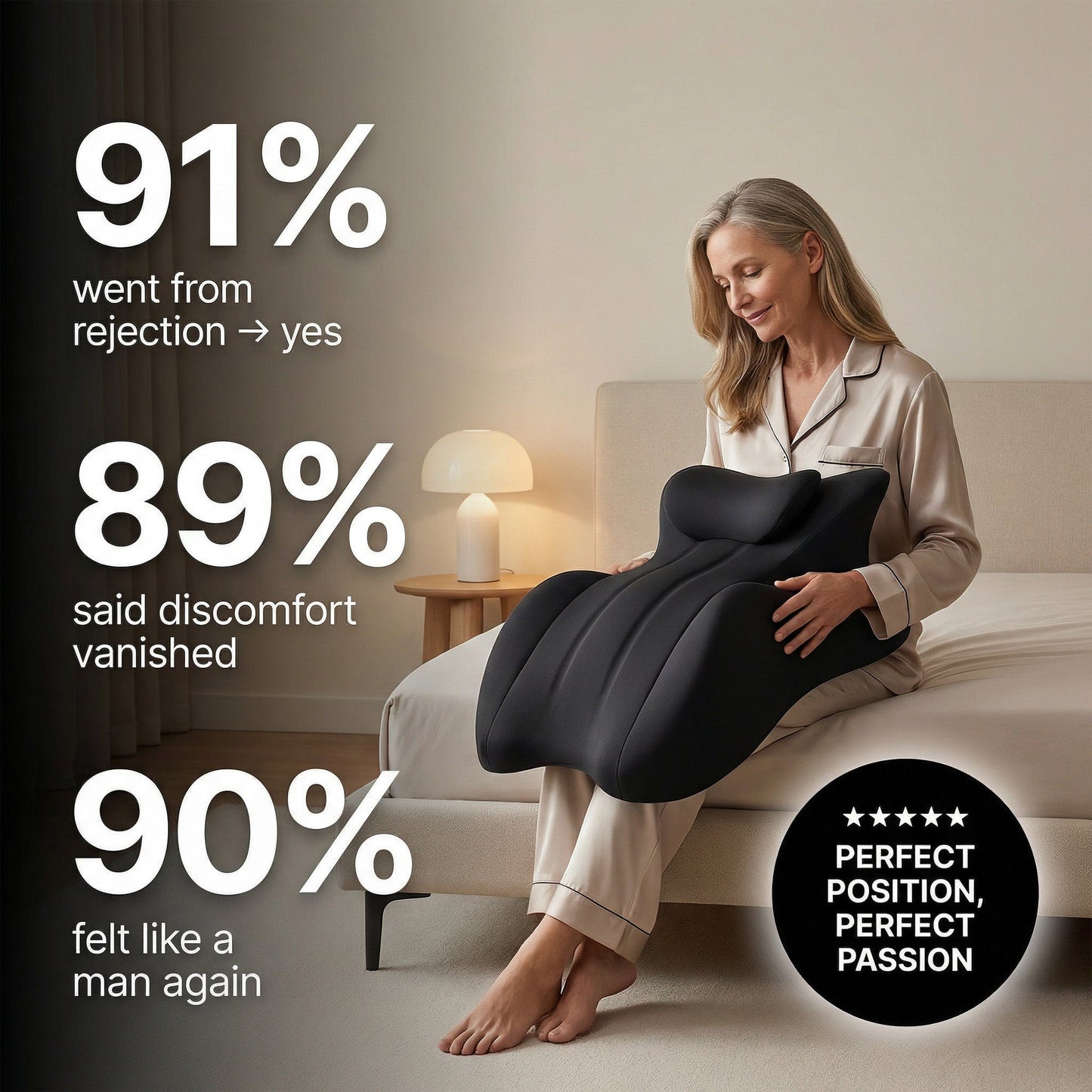 Ergonomic Intimacy Support Pillow for Comfort & Positioning