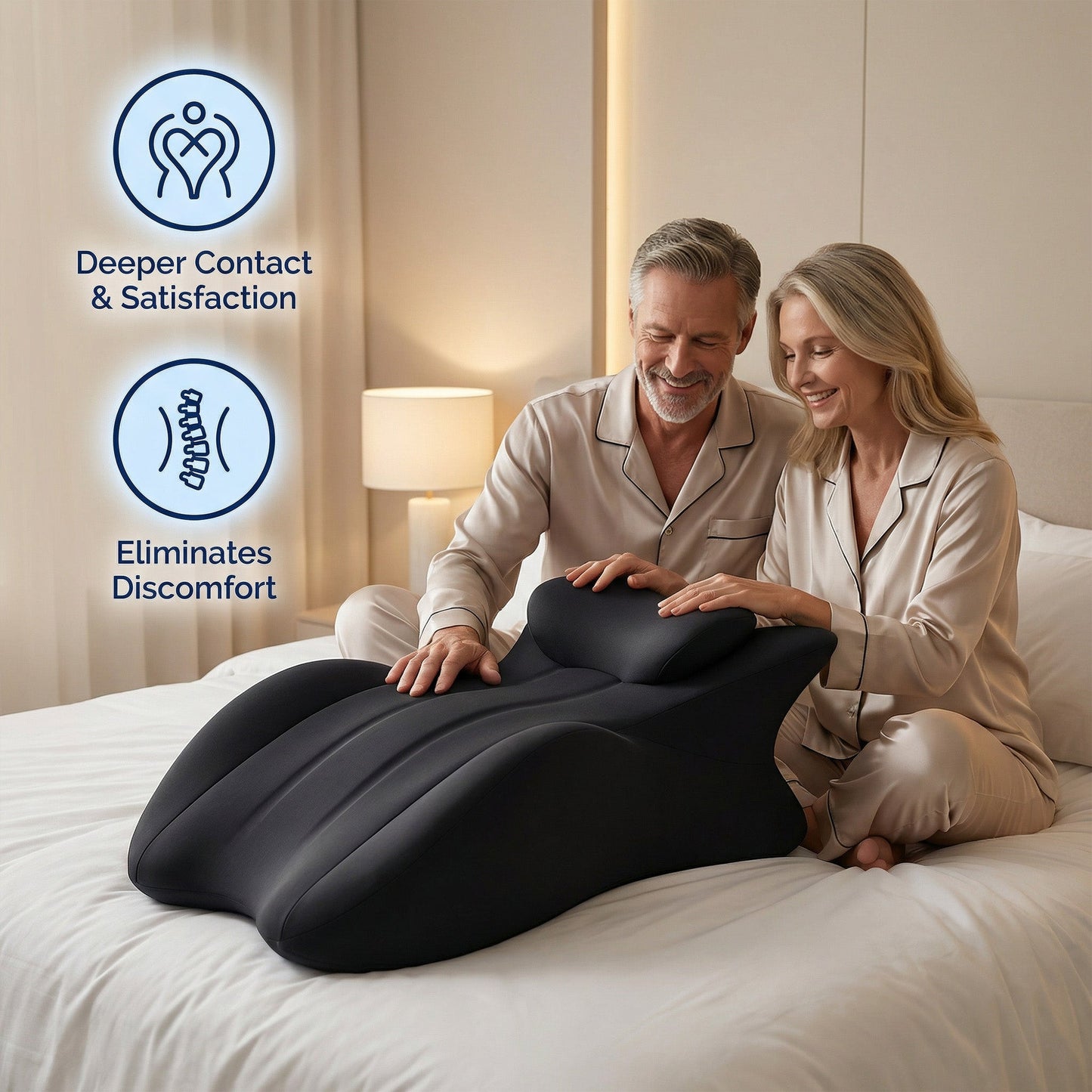 Ergonomic Intimacy Support Pillow for Comfort & Positioning