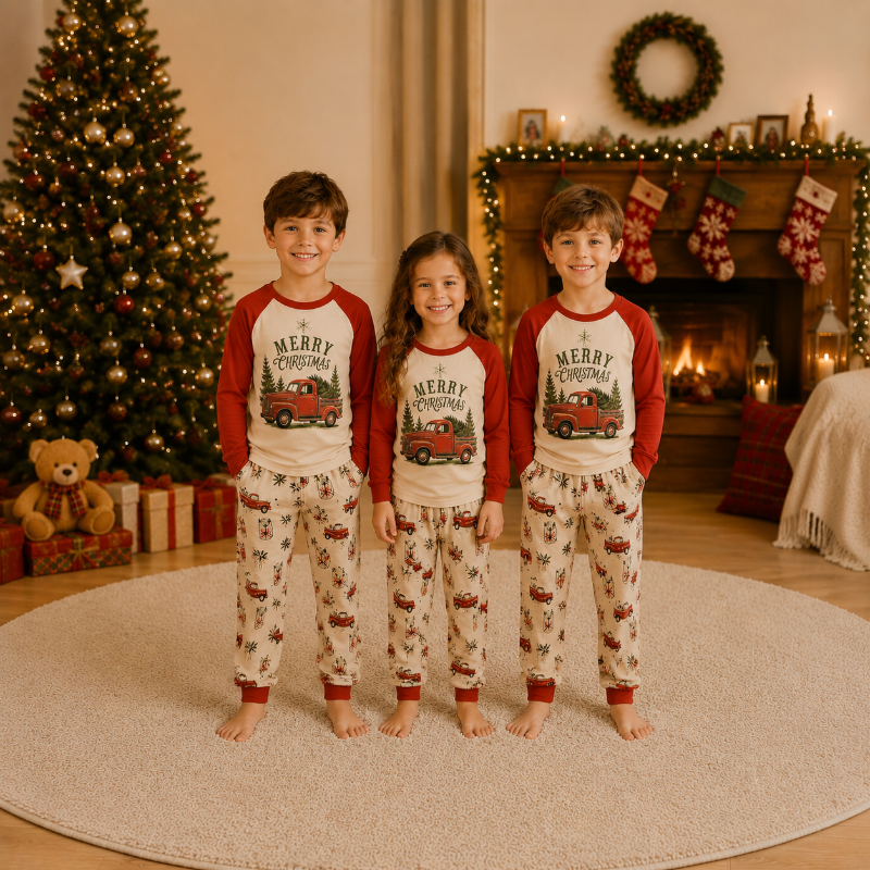 Matching Family Christmas Pyjamas - Vintage Truck