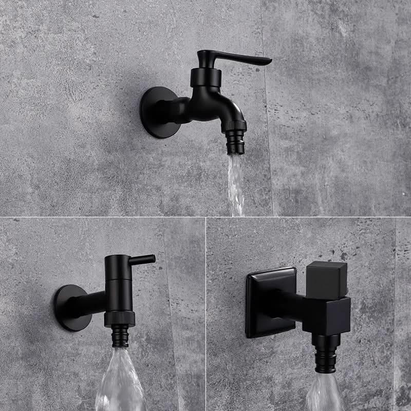 Matte Black Wall-Mounted Faucet – FlowCraft Tap for Kitchen, Bathroom & Outdoor Use