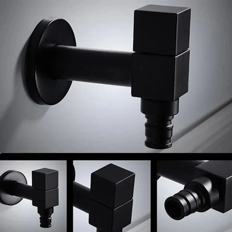 Matte Black Wall-Mounted Faucet – FlowCraft Tap for Kitchen, Bathroom & Outdoor Use