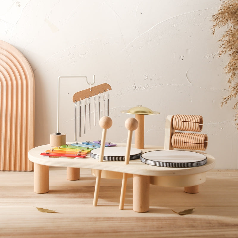 Wooden Musical Learning Table – Multi-Instrument Activity Toy for Toddlers