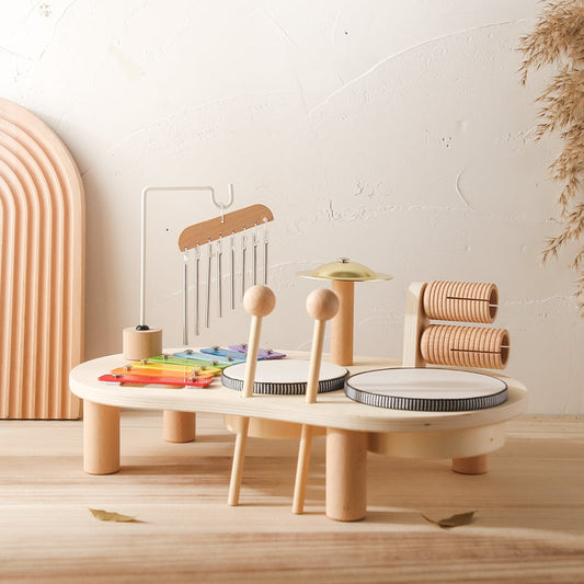 Wooden Musical Learning Table – Multi-Instrument Activity Toy for Toddlers
