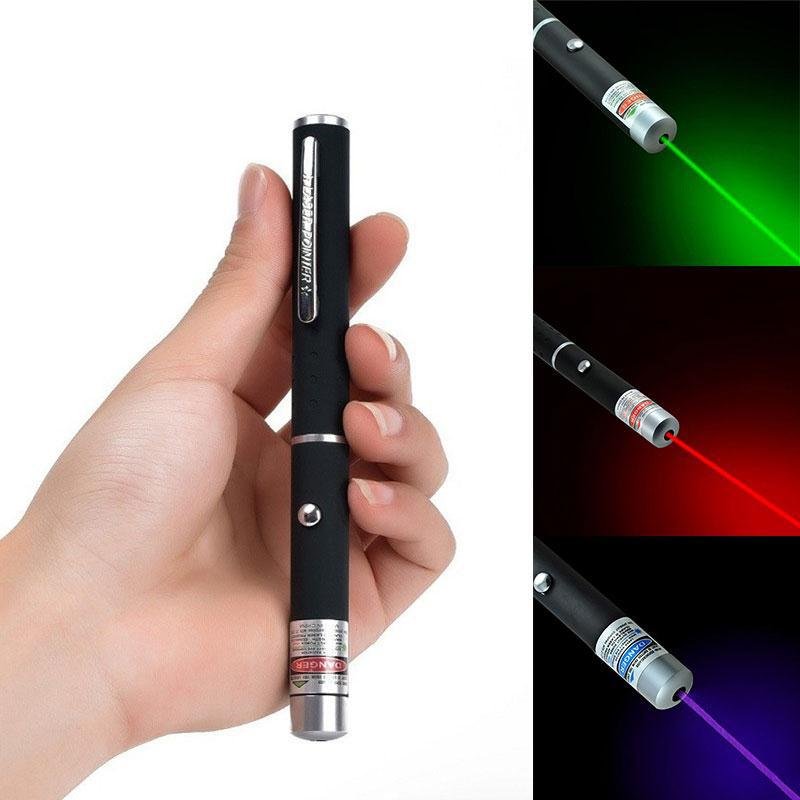 Metal Multi-Colour Laser Pointer – Red, Green & Violet Handheld Pointer