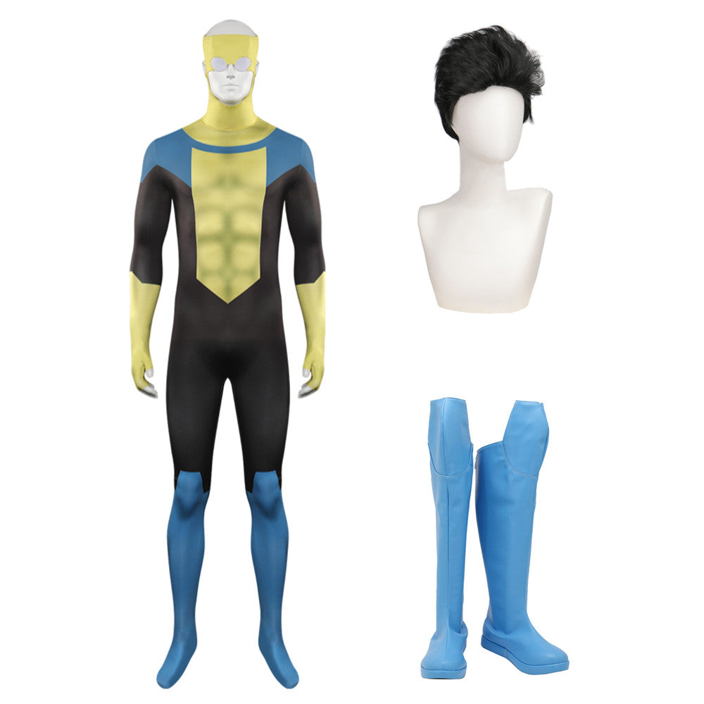 Invincible Season 2 (2023) Invincible Mark Grayson Black Jumpsuit Halloween Costume