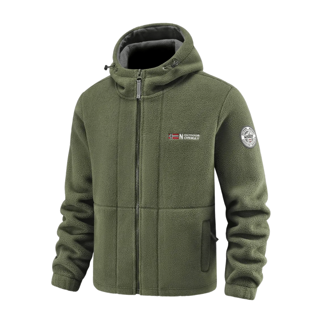 Men’s Windproof Fleece Jacket – Breathable Cold-Weather Outdoor Layer