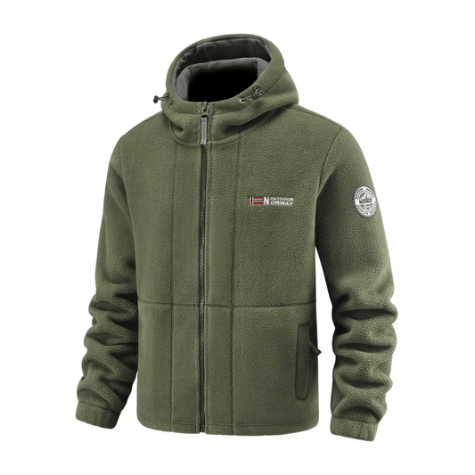 Men’s Windproof Fleece Jacket – Breathable Cold-Weather Outdoor Layer