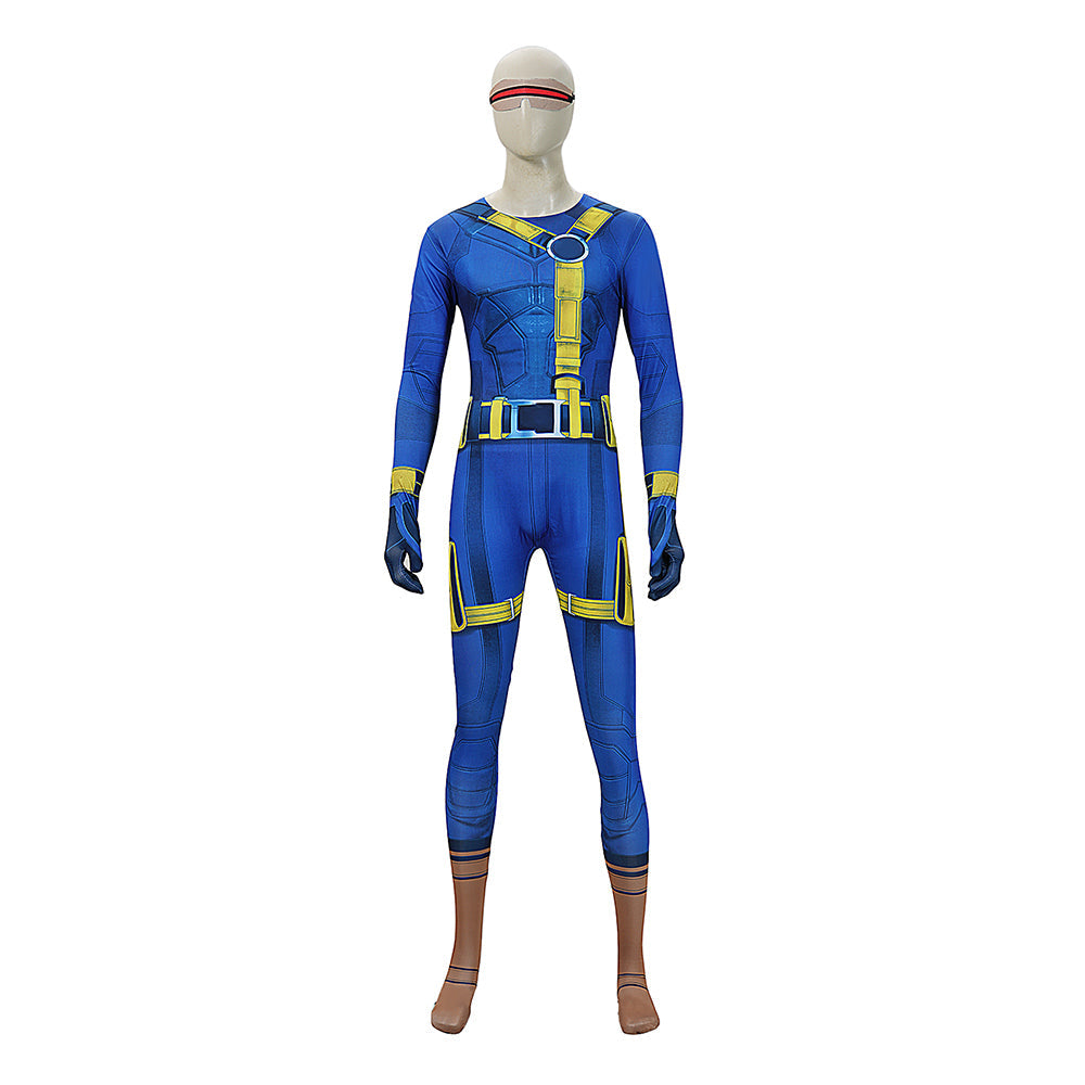 Avengers: Doomsday (2026) Cyclops Blue Jumpsuit Set Halloween Costume