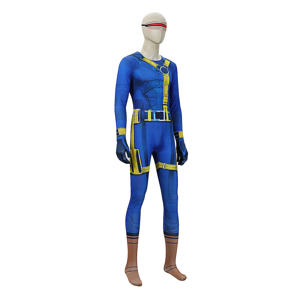 Avengers: Doomsday (2026) Cyclops Blue Jumpsuit Set Halloween Costume