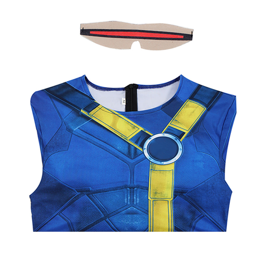 Avengers: Doomsday (2026) Cyclops Blue Jumpsuit Set Halloween Costume