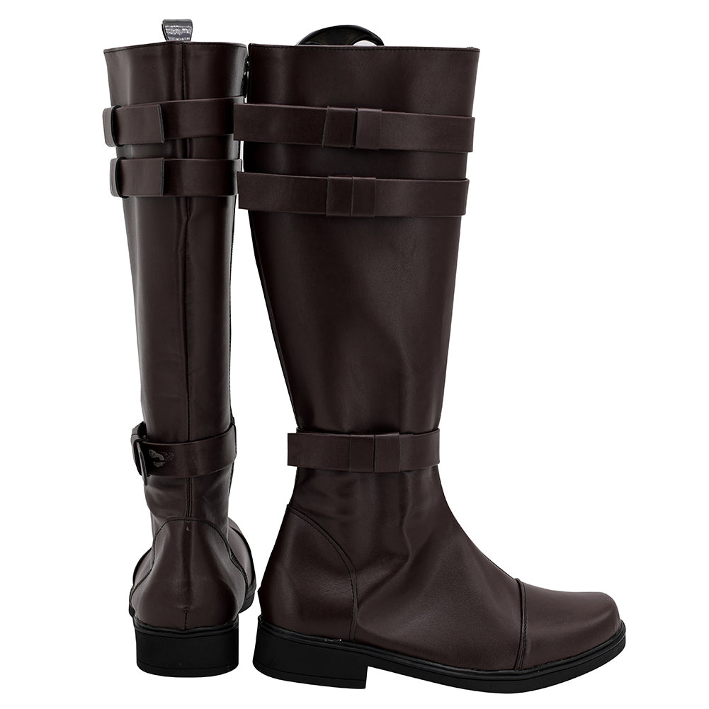 Jedi Knight Brown Boots Halloween Cosplay Shoes Obi-Wan Kenobi Accessory