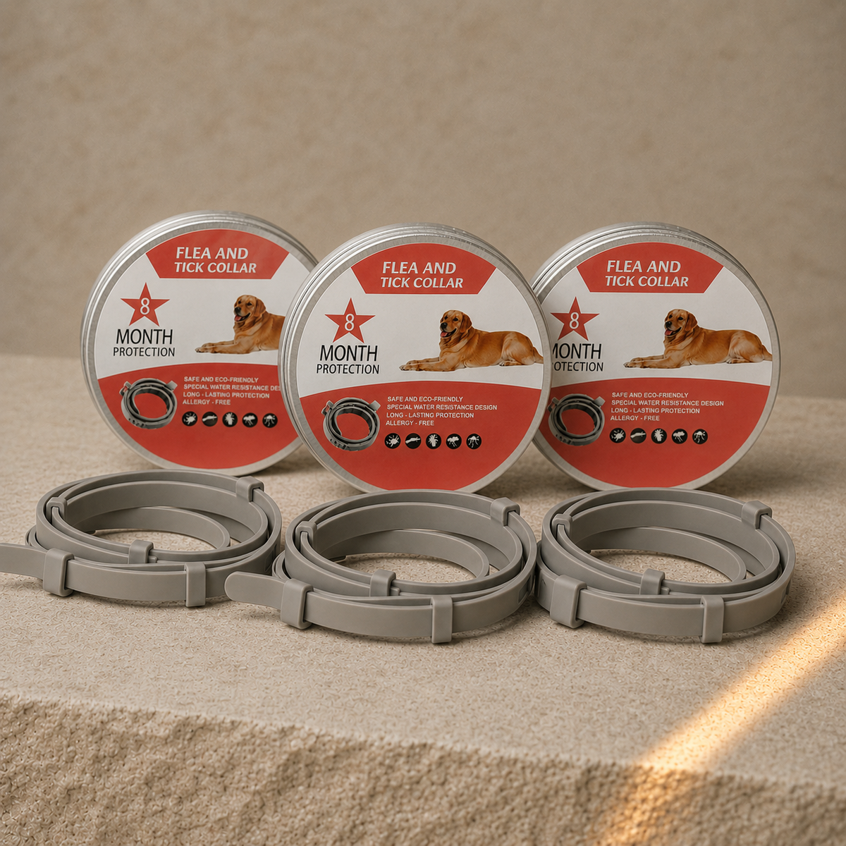 Anti-Tick Collar for Dogs – Adjustable Water-Resistant Pet Collar