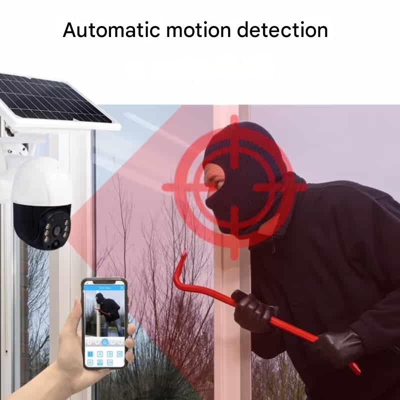 4K Solar Security Camera – Dual Lens, 10x Zoom, 360° PTZ, 4G/WiFi