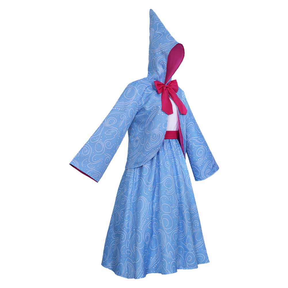 Cinderella Fairy Godmother Blue Dress Set Halloween Costume