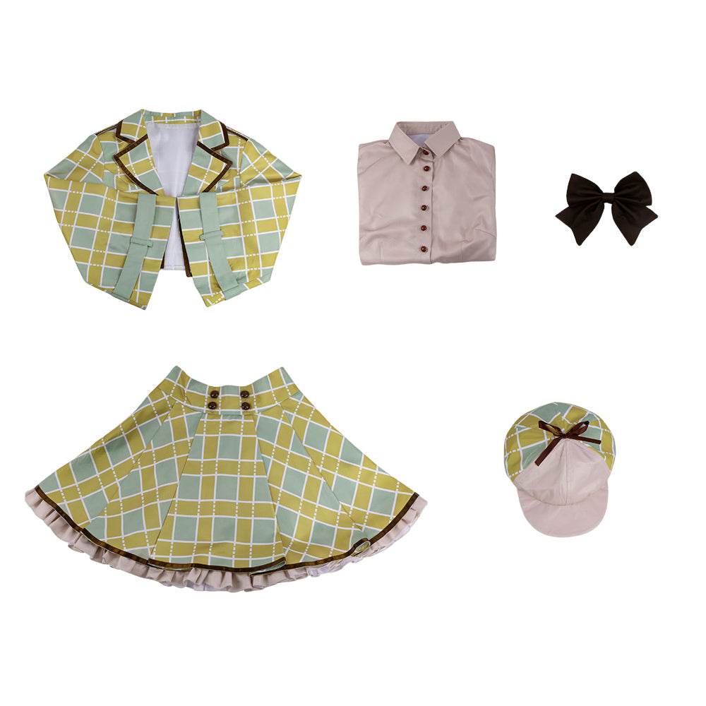 Code Geass C.C. Green Plaid Detective Set Halloween Costume