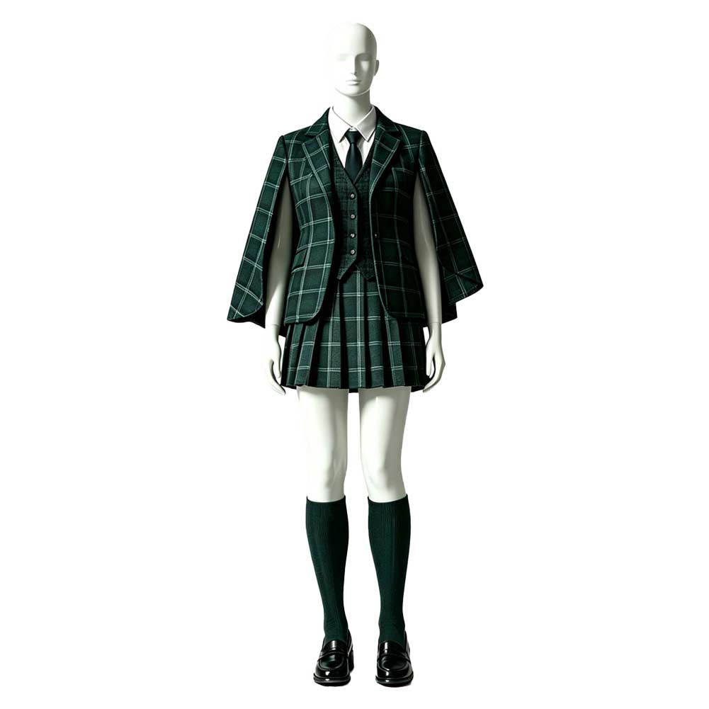 Coven Academy (2026) Briar Green Plaid School Uniform Set Halloween Costume