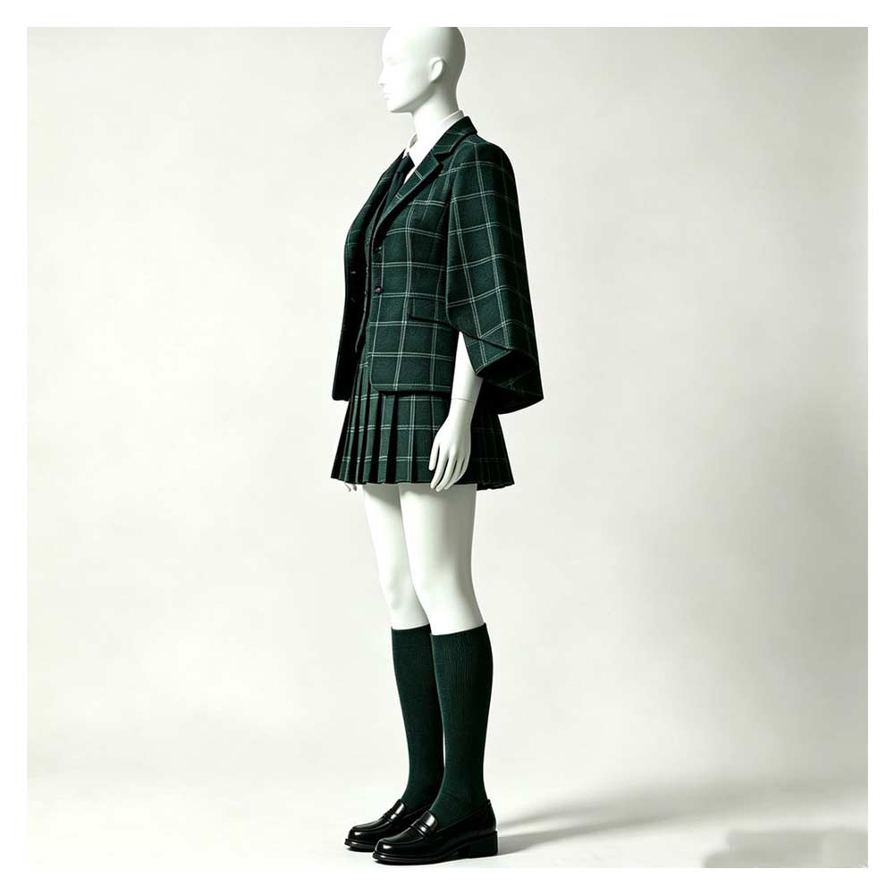 Coven Academy (2026) Briar Green Plaid School Uniform Set Halloween Costume