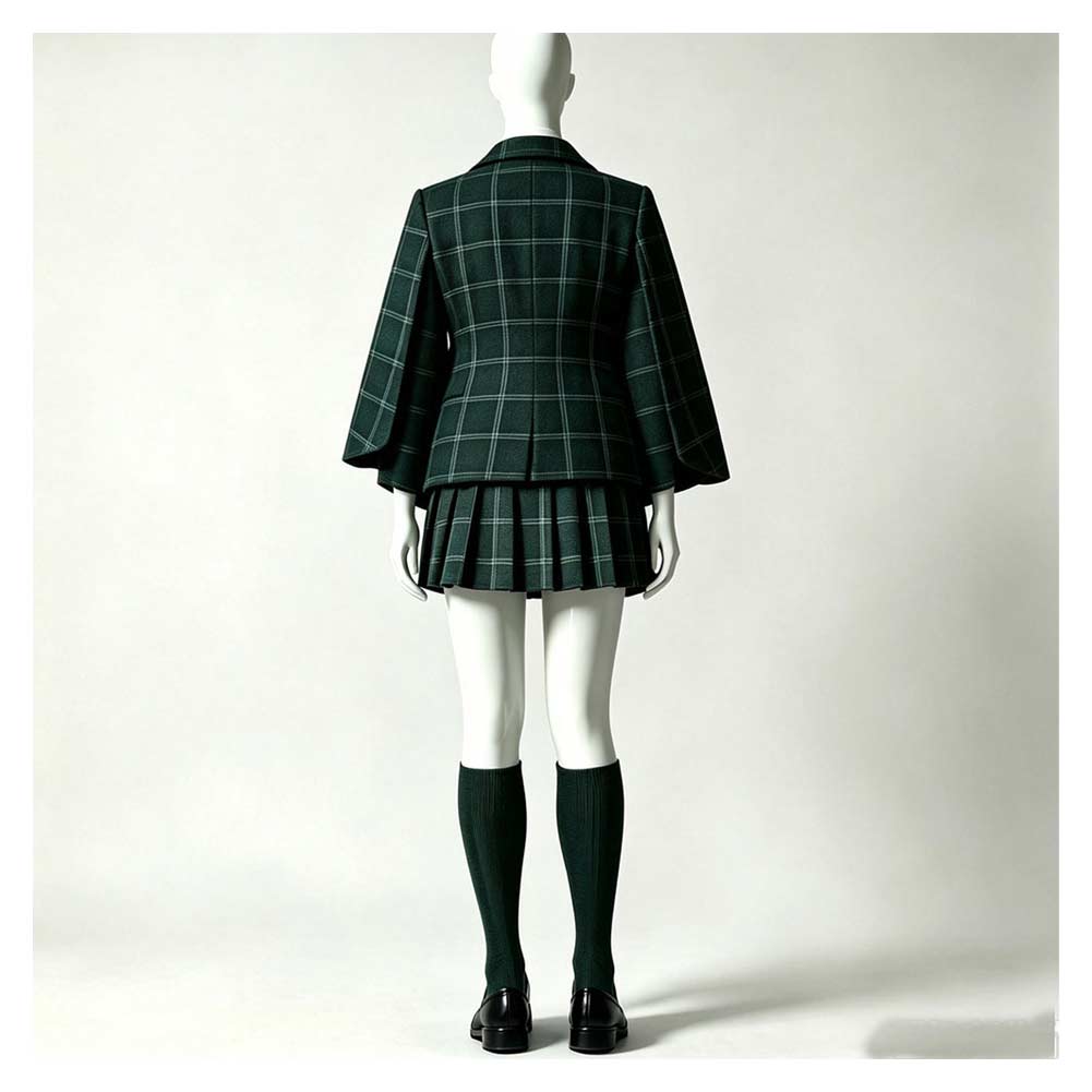 Coven Academy (2026) Briar Green Plaid School Uniform Set Halloween Costume