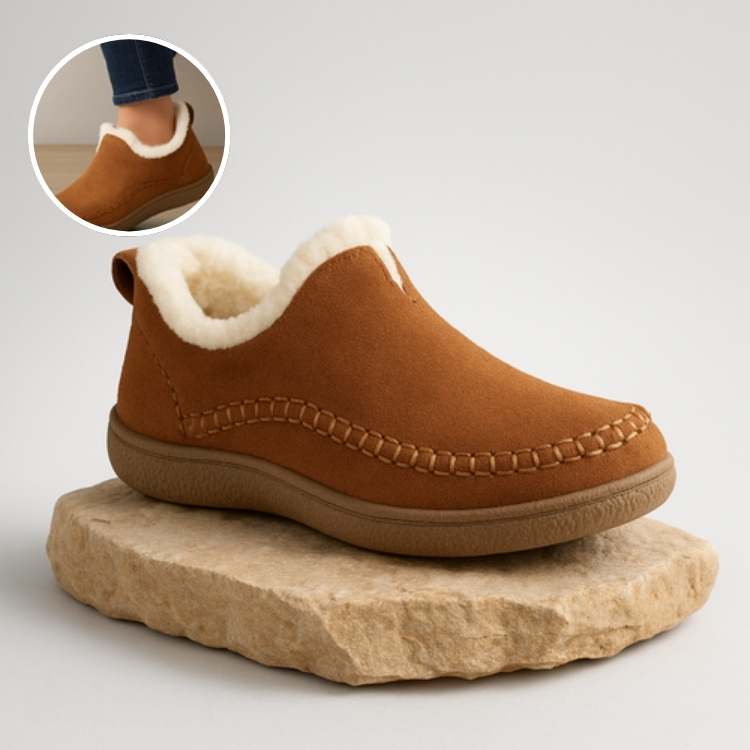 Fleece-Lined Comfort Shoes – CozyStep Supportive Winter Footwear