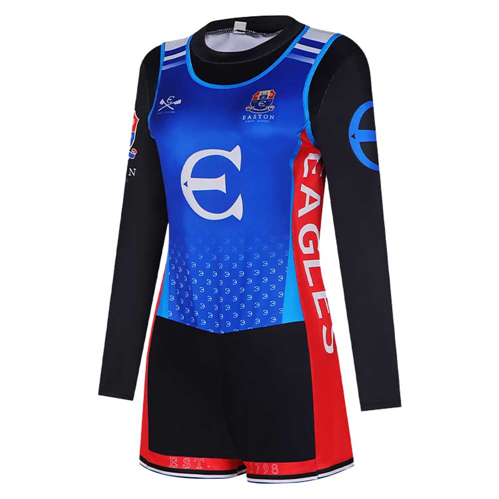 Crew Girl (2026) Teagan Tao Easton Prep Rower Blue Uniform Halloween Costume