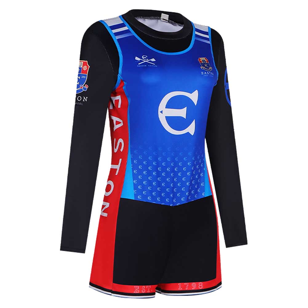 Crew Girl (2026) Teagan Tao Easton Prep Rower Blue Uniform Halloween Costume