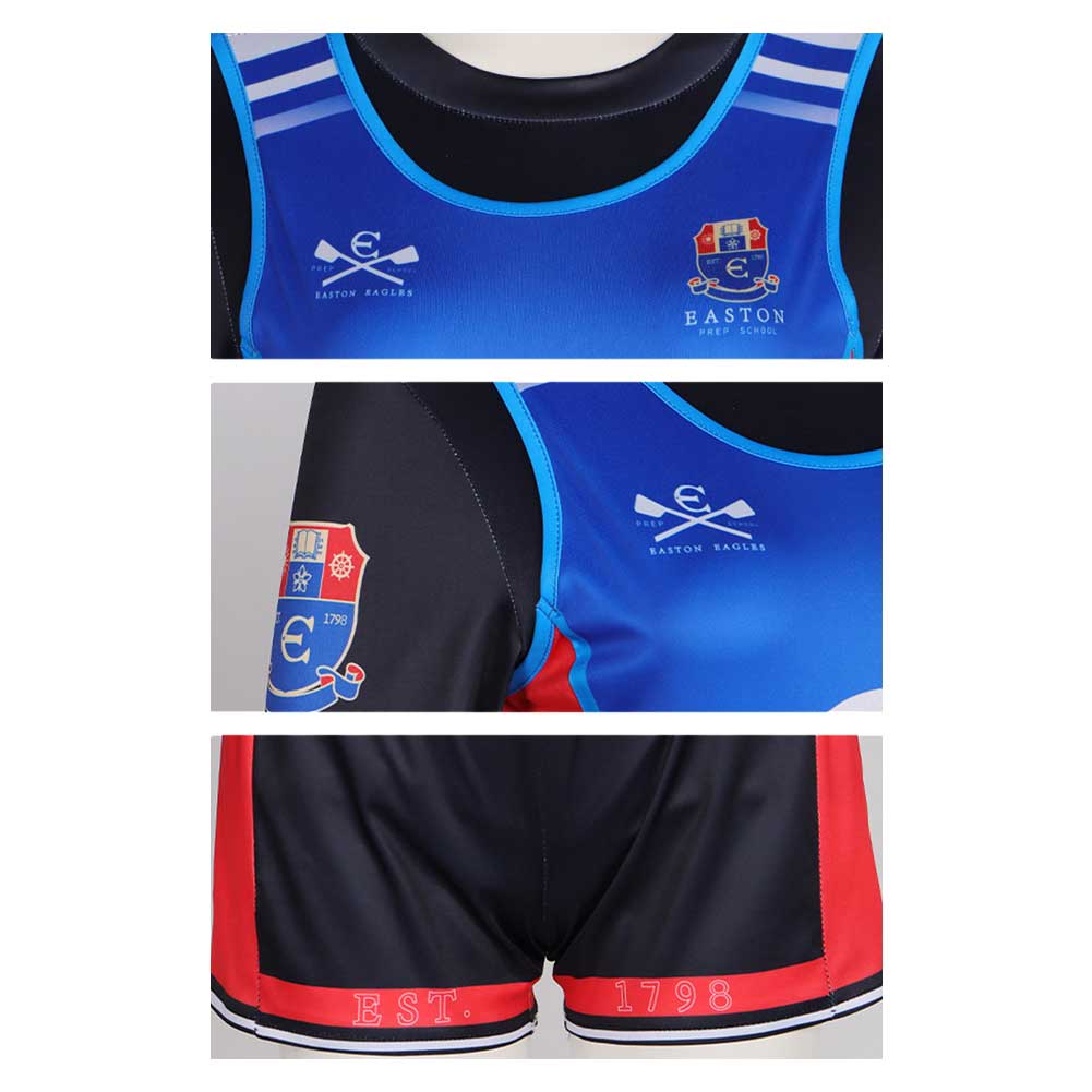 Crew Girl (2026) Teagan Tao Easton Prep Rower Blue Uniform Halloween Costume