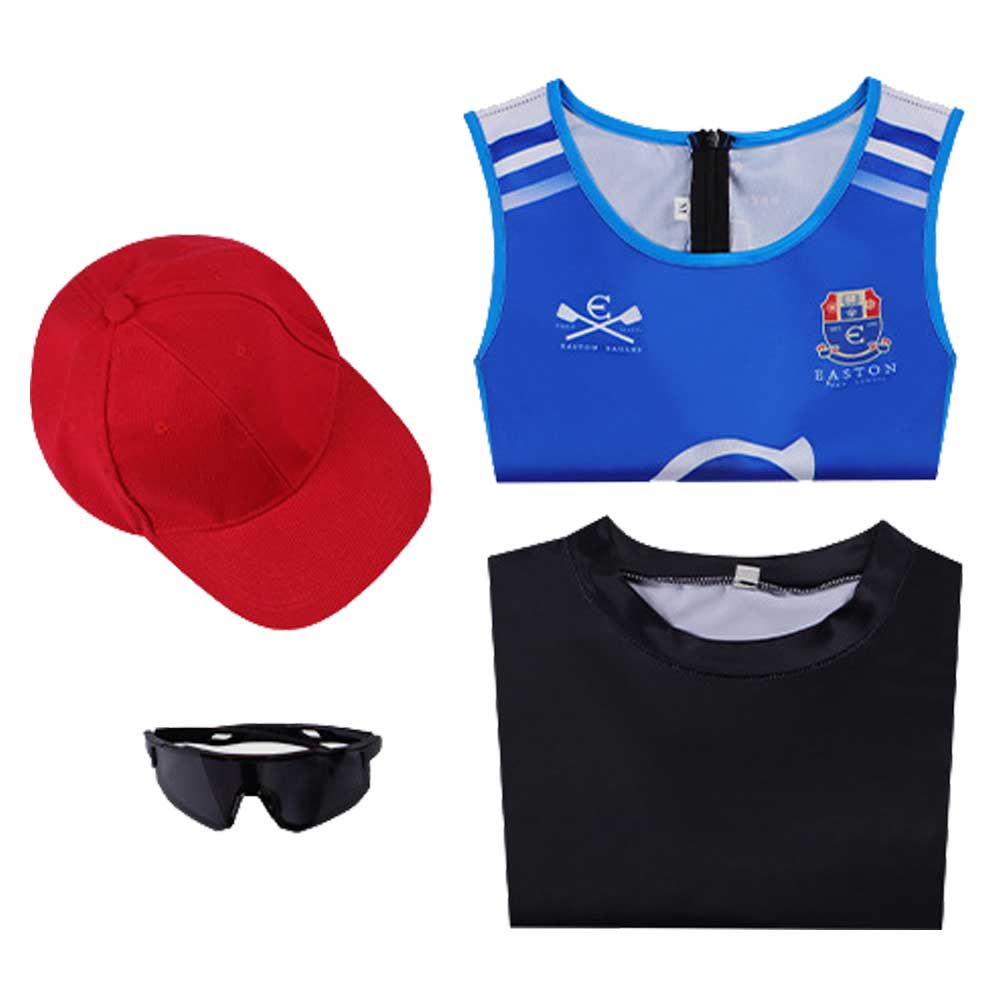 Crew Girl (2026) Teagan Tao Easton Prep Rower Blue Uniform Halloween Costume
