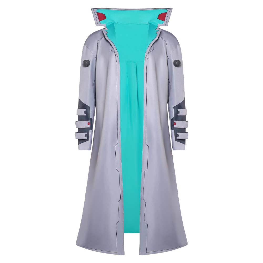 Cyberpunk: Edgerunners 2 (2026) Weak Kingsley Gray Cyan Jacket Coat Halloween Costume
