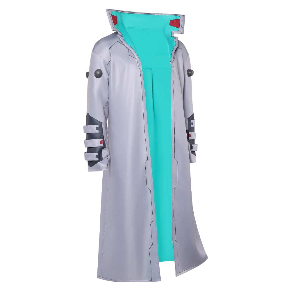 Cyberpunk: Edgerunners 2 (2026) Weak Kingsley Gray Cyan Jacket Coat Halloween Costume