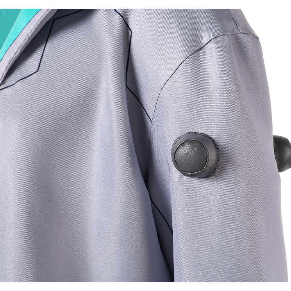 Cyberpunk: Edgerunners 2 (2026) Weak Kingsley Gray Cyan Jacket Coat Halloween Costume