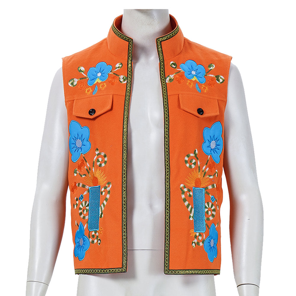Descendants: Wicked Wonderland (2026) Luis Madrigal Embroidered Orange Vest Halloween Costume