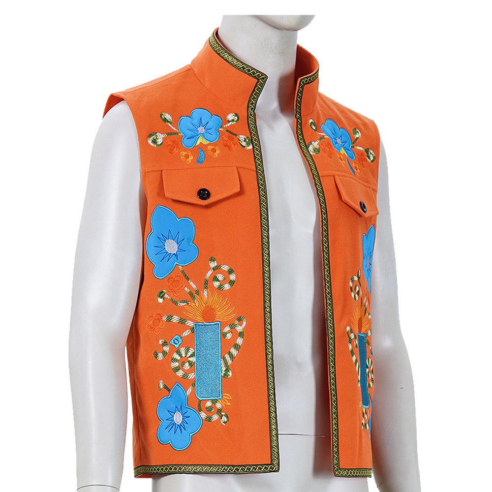 Descendants: Wicked Wonderland (2026) Luis Madrigal Embroidered Orange Vest Halloween Costume
