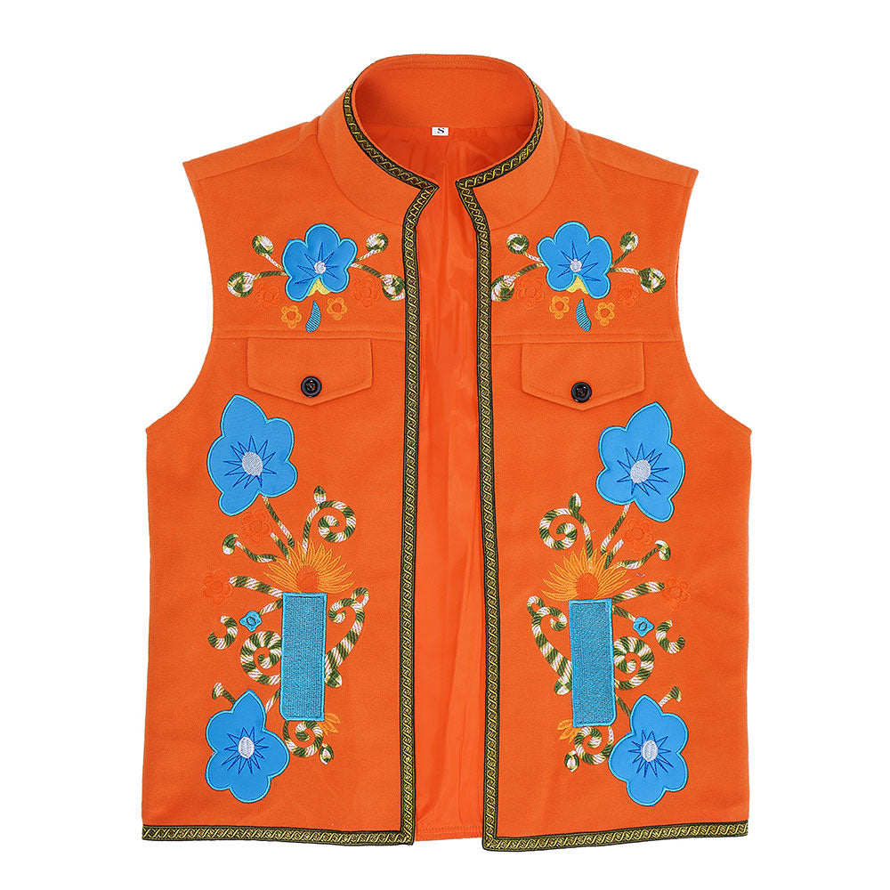 Descendants: Wicked Wonderland (2026) Luis Madrigal Embroidered Orange Vest Halloween Costume