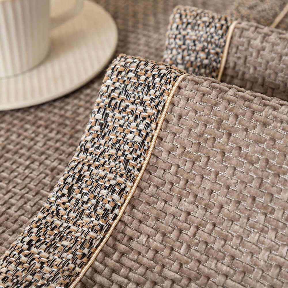 All-Season Chenille Sofa Cover with Anti-Slip Backing