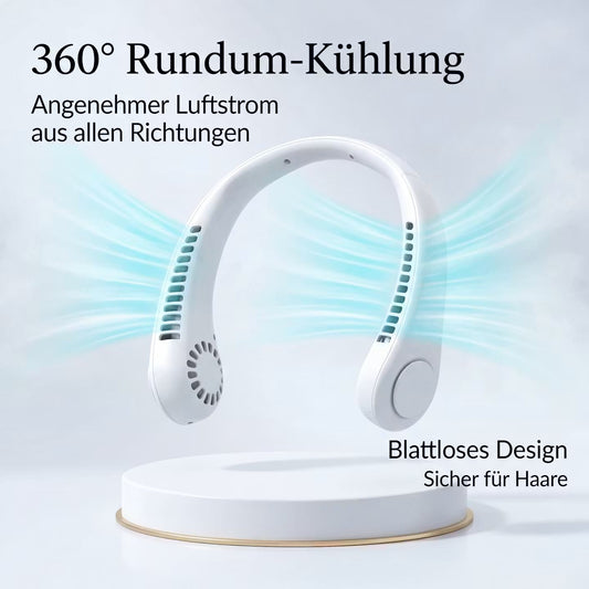 Wireless Neck Fan – Bladeless 3-Speed Portable Cooling Fan