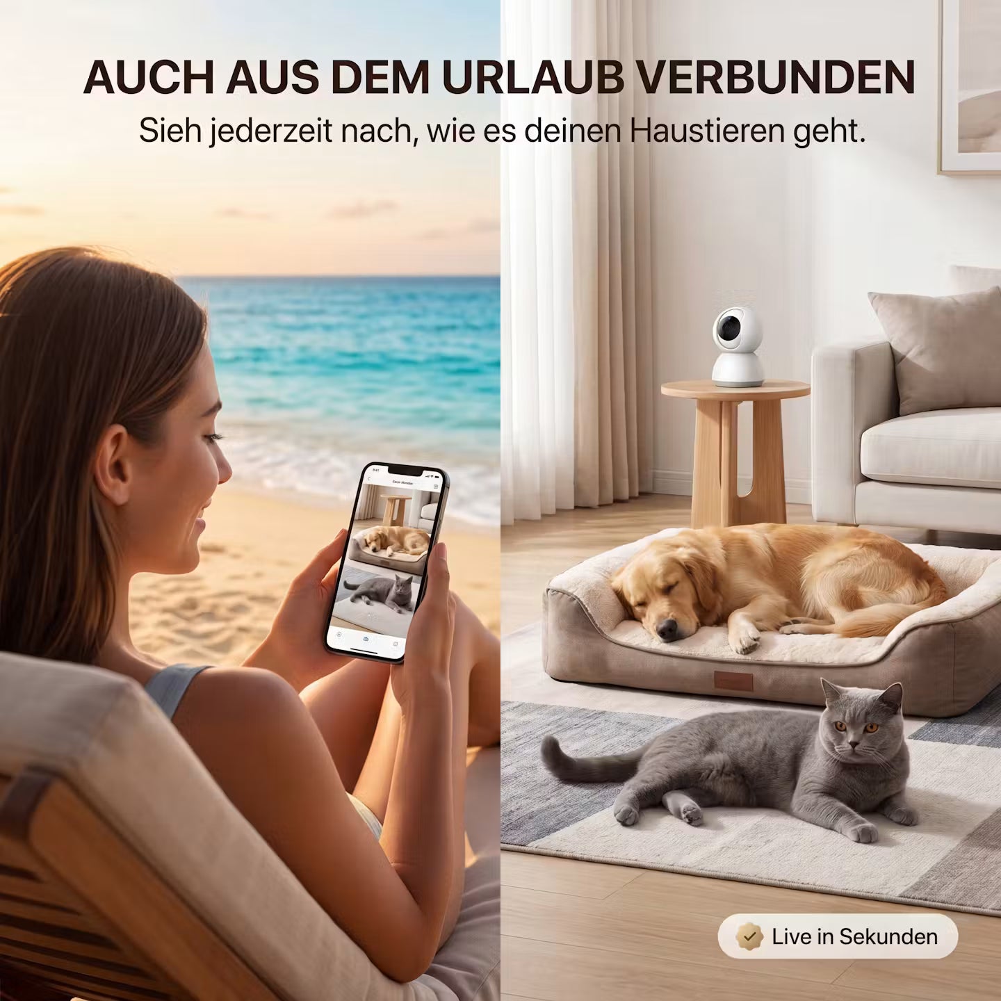 Smart Wi-Fi Pet Camera – Night Vision, Motion Detection & App Control