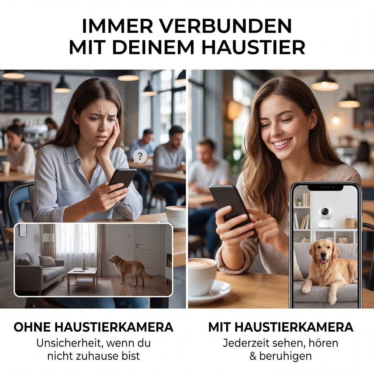 Smart Wi-Fi Pet Camera – Night Vision, Motion Detection & App Control
