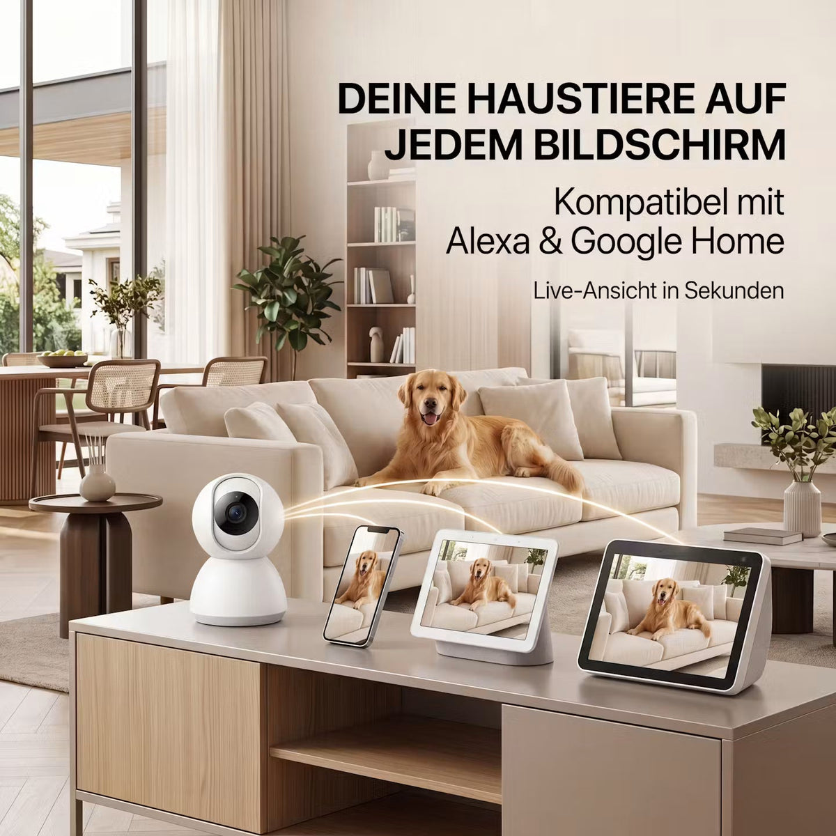 Smart Wi-Fi Pet Camera – Night Vision, Motion Detection & App Control