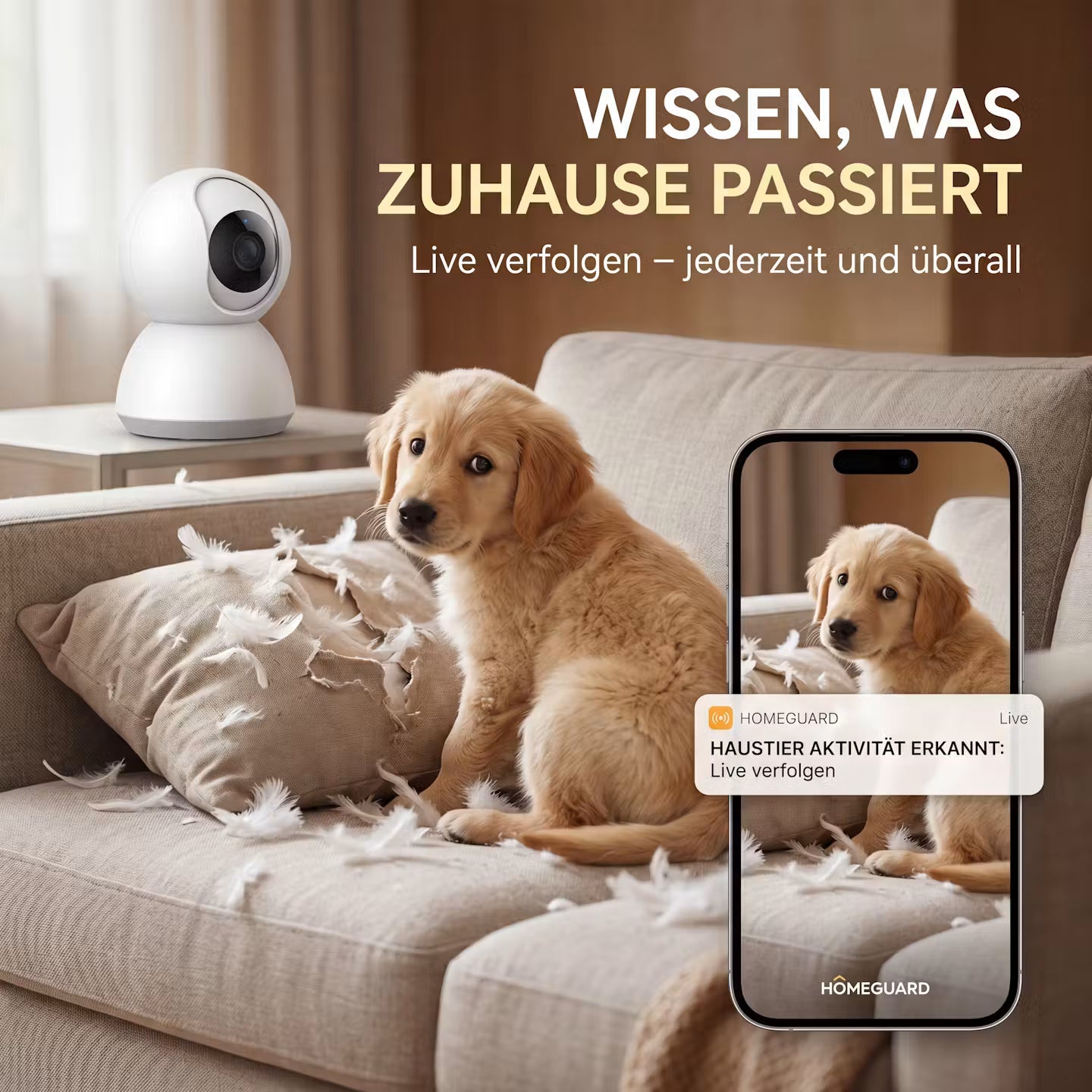 Smart Wi-Fi Pet Camera – Night Vision, Motion Detection & App Control