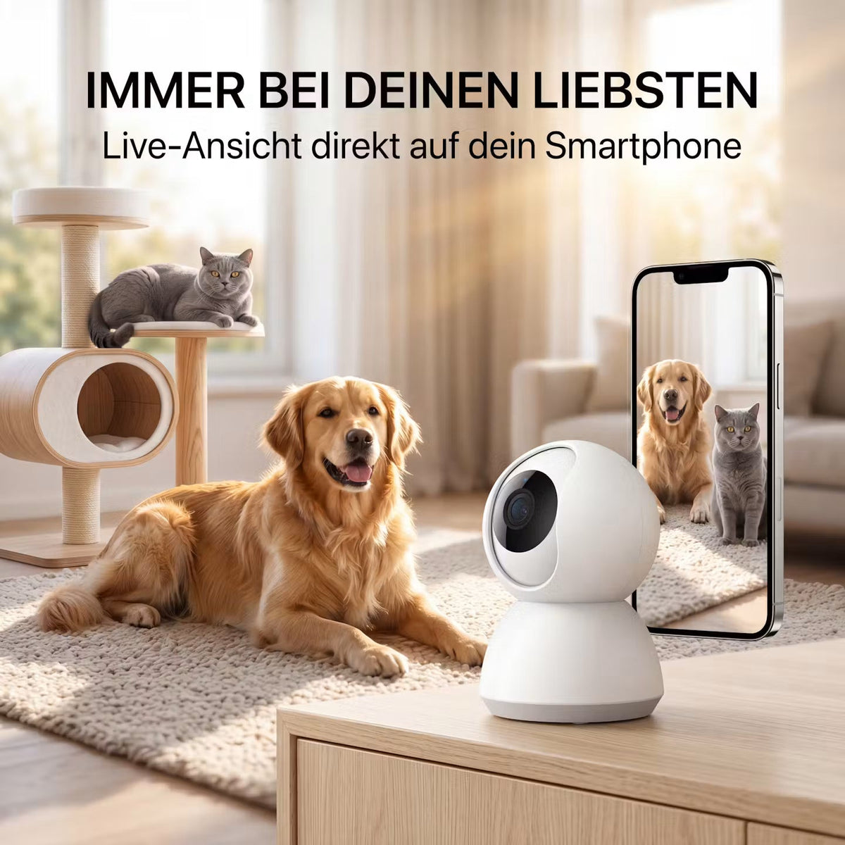 Smart Wi-Fi Pet Camera – Night Vision, Motion Detection & App Control