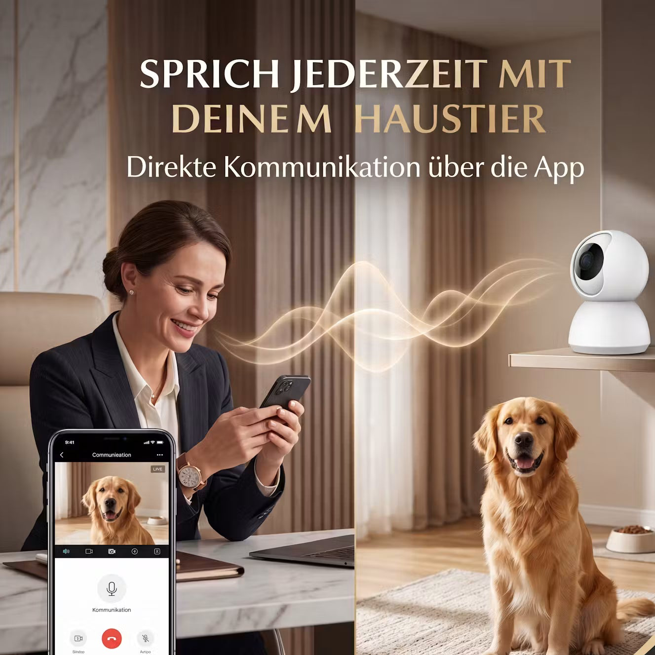 Smart Wi-Fi Pet Camera – Night Vision, Motion Detection & App Control