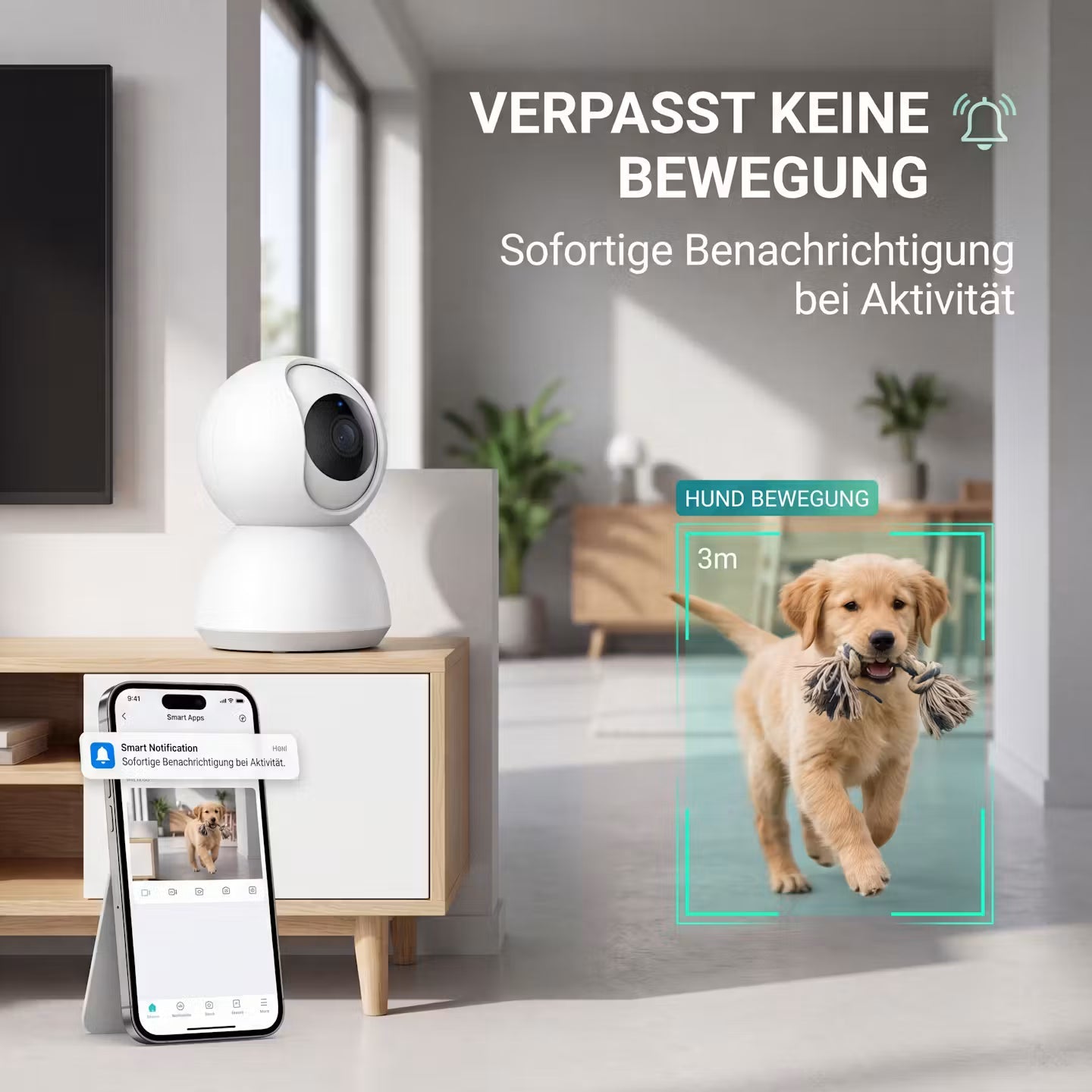 Smart Wi-Fi Pet Camera – Night Vision, Motion Detection & App Control