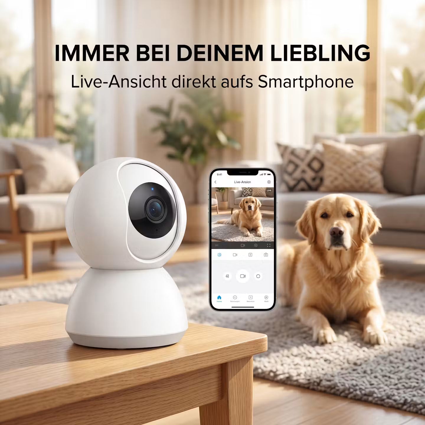 Smart Wi-Fi Pet Camera – Night Vision, Motion Detection & App Control