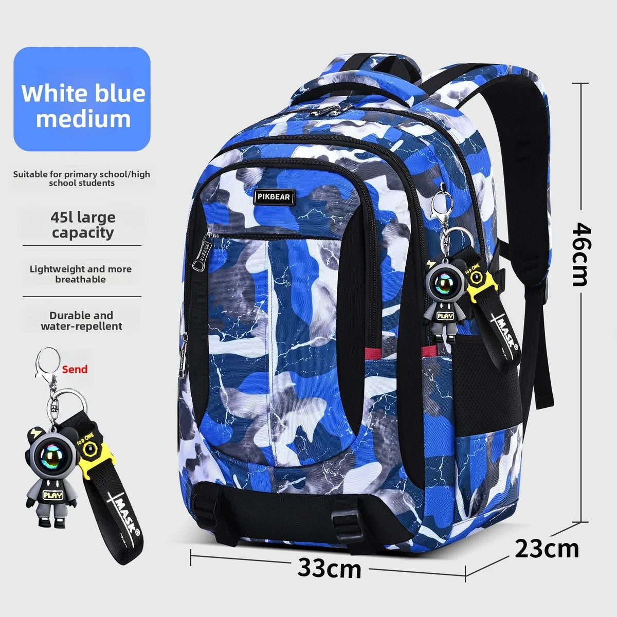 School Backpack with Padded Laptop Compartment – Multi-Pocket Rucksack