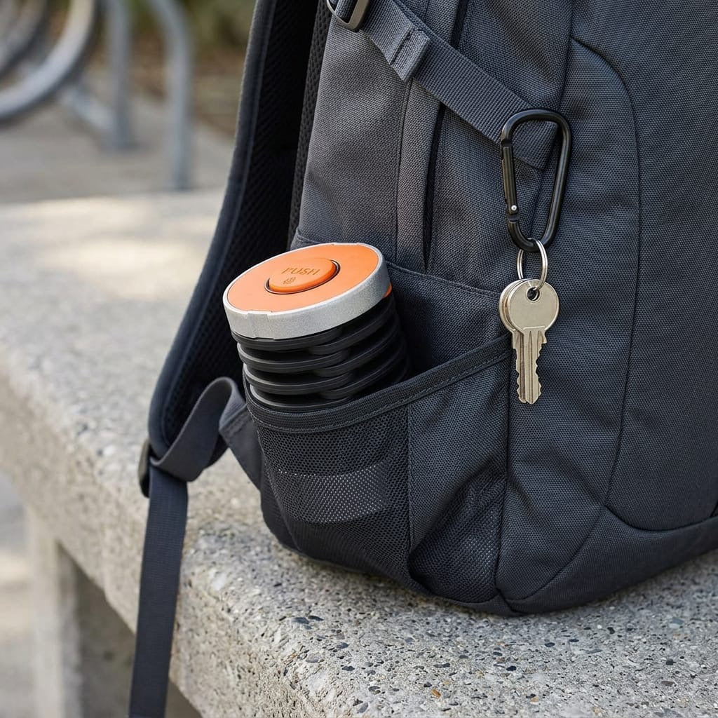 Compact Folding Bike Lock – Hardened Steel with Frame Holder
